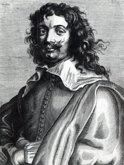 Adriaen Brouwer, graviert von Edme de Boulonois von Anthony van Dyck